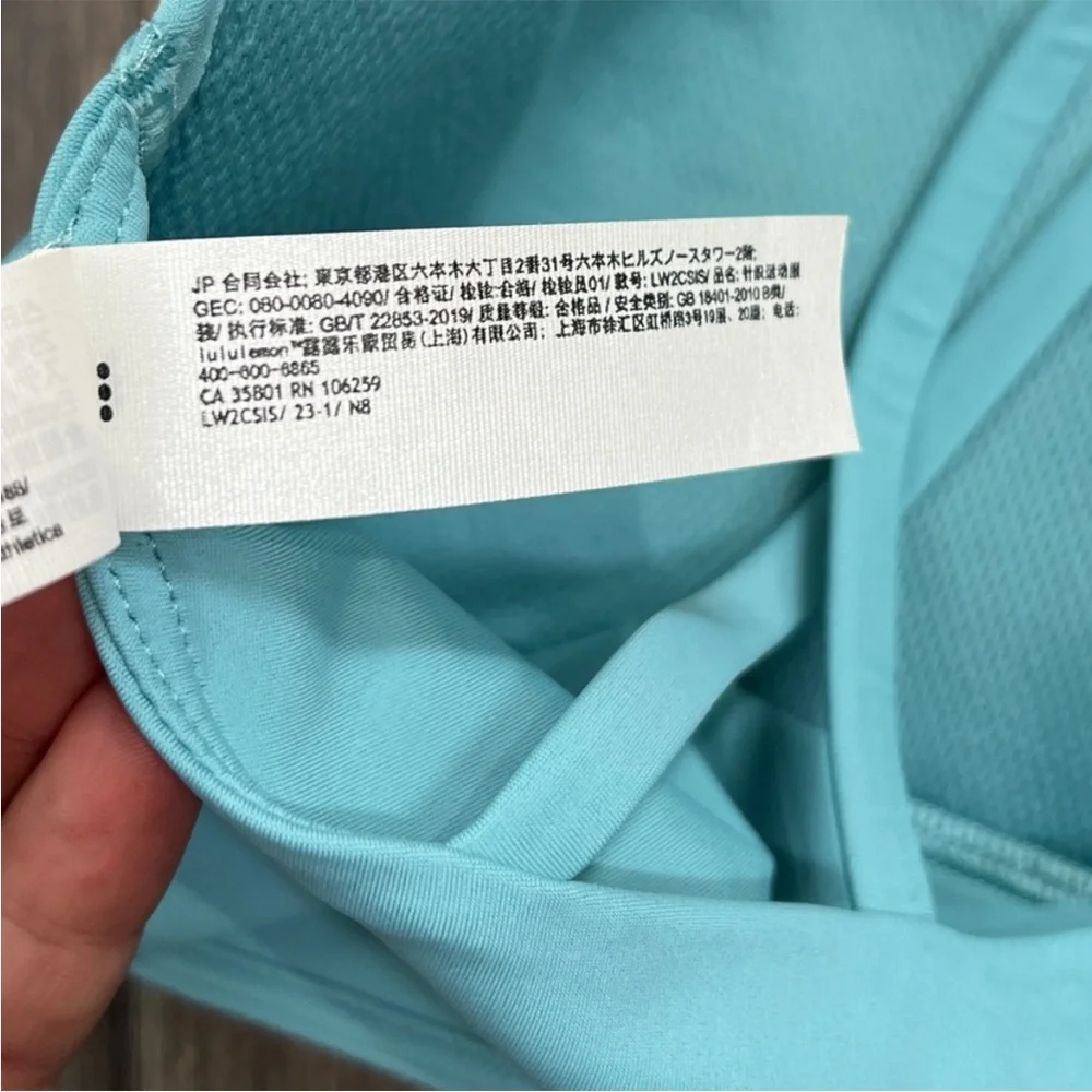 NEW Lululemon Like a Cloud Bra Long Line *Light Support, B/C Cup Tidal Teal